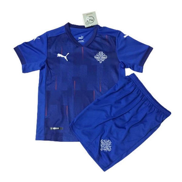 Camiseta Islandia Replica Primera Ropa Niño 2020 Azul